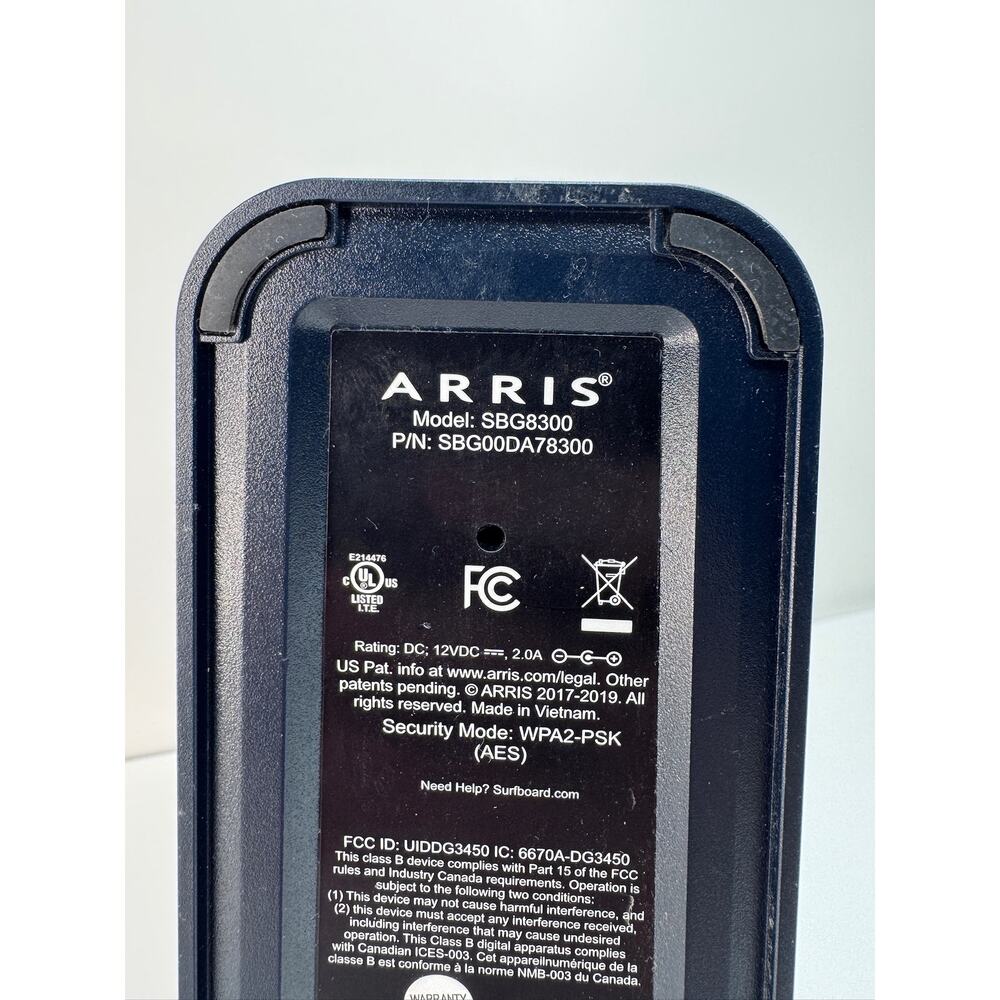 Arris SURFboard SBG8300 Desktop DOCSIS 3.1 Cable Modem and Wi-Fi Router - Picture 5 of 5